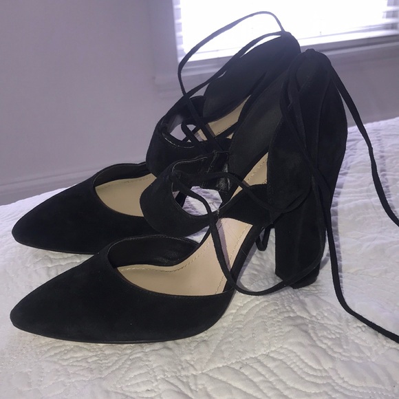 Black BCBG ankle lace up heels - Picture 2 of 2